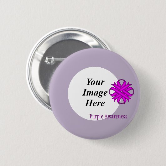 Lila Kleberband-Template von Kenneth Yoncich Button (Vorne & Hinten)