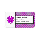 Lila Kleberband von Kenneth Yoncich Adressaufkleber (Vorne)