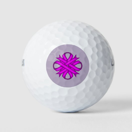 Lila Kleberband von Kenneth Yoncich Golfball (Vorderseite)