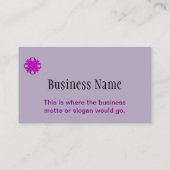 Lila Kleberband von Kenneth Yoncich Visitenkarte (Rückseite)