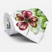 LILA KLEE BLÜTE KRAWATTE (Gerollt)