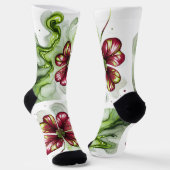 LILA KLEE BLÜTE SOCKEN (Gewinkelt)