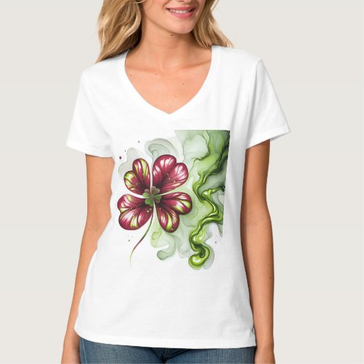 LILA KLEE BLÜTE T-Shirt (Vorderseite)