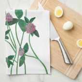 Lila Klee Geschirrtuch (Viertel Falte)