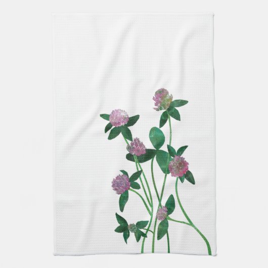 Lila Klee Geschirrtuch (Vertikal)