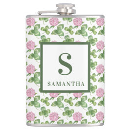 Lila Klee | St Patrick's Day Monogram Flachmann