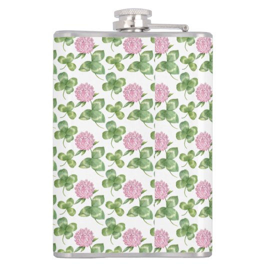 Lila Klee | St Patrick's Day Monogram Flachmann (Rückseite)