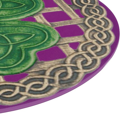 Lila Kleeblatt auf der CNT-Schneidplatte Schneidebrett (Ecke)