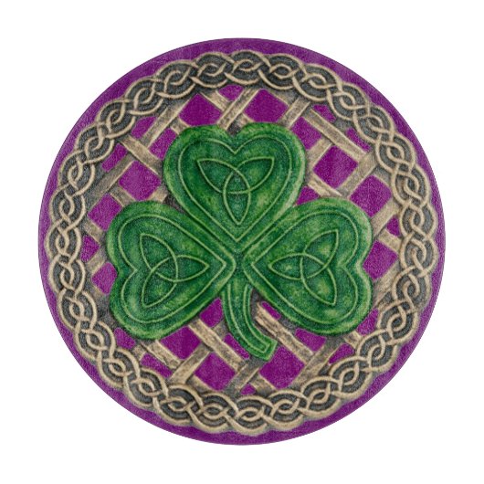 Lila Kleeblatt auf der CNT-Schneidplatte Schneidebrett (Vorderseite)