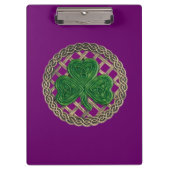 Lila Kleeblatt auf der Tafel Klemmbrett (Vorderseite)