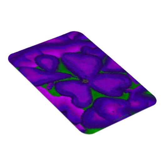 Lila Kleeblatt Magnet (Rechte Seite)