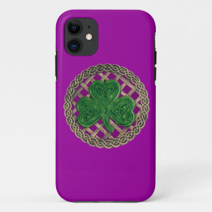 Lila Kleeblatt und keltische Knots iPhone 5G Fall Case-Mate iPhone Hülle