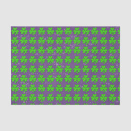 lila Kleeblätter Seidenpapier