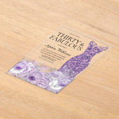 Lila Kleid Dreißig & Fabulous 30. Geburtstag Acryleinladungen (Ablage )