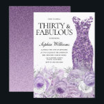 Lila Kleid Floral Dreißig Fabelhaft 30. Geburtstag Einladung<br><div class="desc">Lila Kleid Floral Dreißig Fabelhafte 30. Geburtstagseinladung Siehe Matching Kollektion in Nest und Nest Store</div>