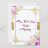 Lila Kleid Mexikos Charra Mis XV Anos 1 Einladung (Rückseite)