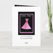 LILA Kleider BRIDESMAID Wedding Vielen Dank Dankeskarte (Rückseite)