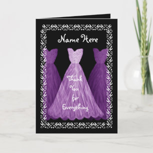 Lila Kleider MAID OF HONOUR Hochzeit Danke V5
