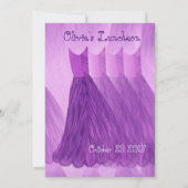 Lila Kleidung für Bridesmaid Luncheon oder Brunch Einladung (Rückseite)