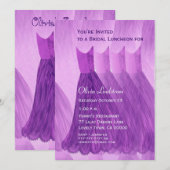 Lila Kleidung für Bridesmaid Luncheon oder Brunch Einladung (Vorne/Hinten)