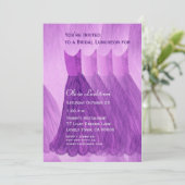 Lila Kleidung für Bridesmaid Luncheon oder Brunch Einladung (Stehend Vorderseite)