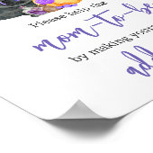 Lila Kleine-Boo-Babydusche Poster (Ecke)