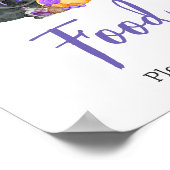 Lila Kleine Boo-Geist-Babydusche Poster (Ecke)