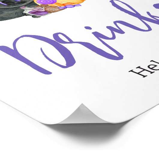 Lila Kleine Boo Ghost Baby Duschtränke Poster (Ecke)