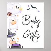 Lila kleine Bücher und Geschenke Poster (Vorne)