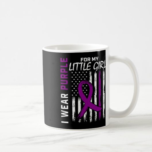 Lila kleine Mädchen-Tochter-Epilepsie Bewusstseins Kaffeetasse (Rechts)