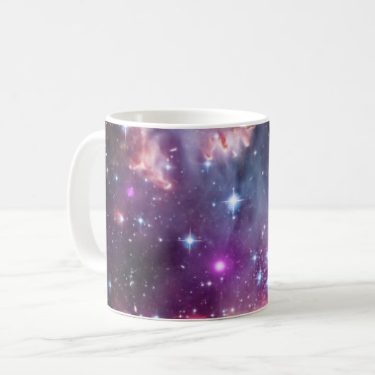 Lila Kleine magellanische Cloud Kaffeetasse (Vorderseite Links)