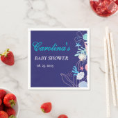 Lila kleine Perle unter der Babydusche Serviette (Beispiel)