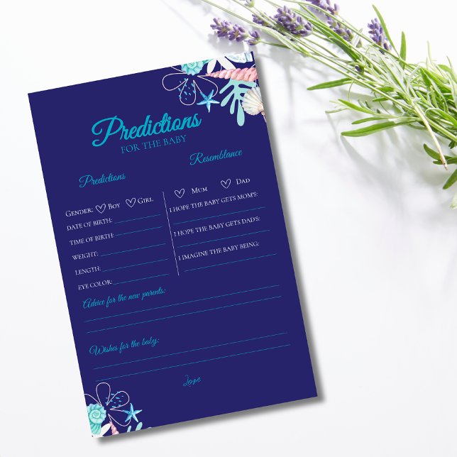 Lila kleine Perlen Babydusche Vorhersagen Spiel (Von Creator hochgeladen)