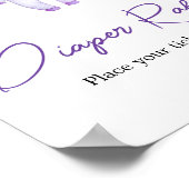 Lila kleiner Boo Halloween-Windelrudel Poster (Ecke)