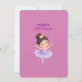 Lila kleiner Princess-Ball Einladung (Rückseite)