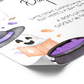 Lila kleines Boo Halloween Spätabenteuer Poster (Ecke)