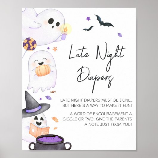 Lila kleines Boo Halloween Spätabenteuer Poster (Vorne)