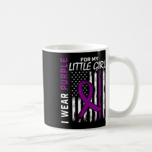 Lila kleines Mädchen Tochter Epilepsie-Bewusstsein Kaffeetasse