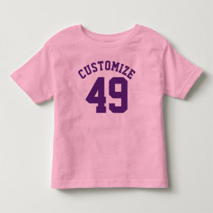 Lila Kleinkind in Rosa und Dunkel Sports Jersey T-shirt