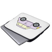 Lila Kleinwagen Laptopschutzhülle (Vorne Knopf)