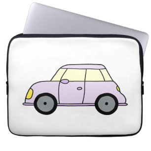 Lila Kleinwagen Laptopschutzhülle