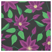 Lila Klematitis Blumengarten Stoff (Muster)