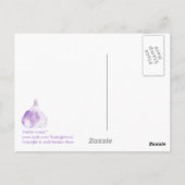 Lila Knoblauch Postkarte (Rückseite)