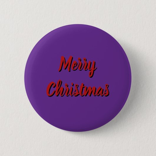 Lila Knopf - Frohe Weihnachten Button (Vorderseite)