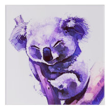 Lila Koala Bär Akryllische Wandkunst