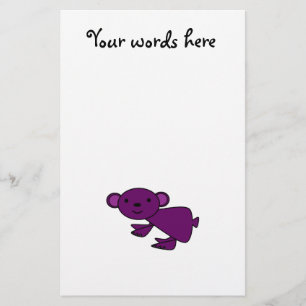 Lila Koala Briefpapier