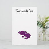 Lila Koala Briefpapier (Stehend Vorderseite)