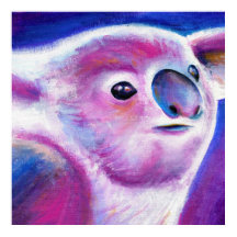 Lila Koala-Gesichtsausdruck