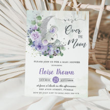 Lila Koala Wir sind über der Mond Girl Babydusche