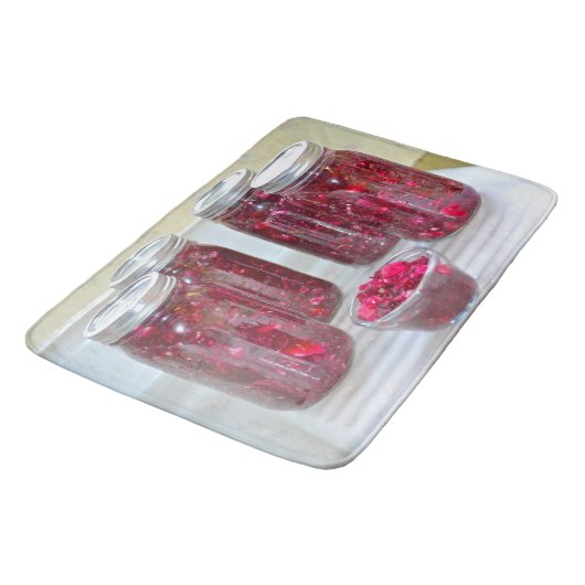 Lila Kohl Badematte (Schrägansicht)